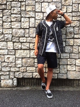 「BEAUTY&YOUTH UNITED ARROWS（ビューティーアンドユースユナイテッドアローズ）の＜G-SHOCK＞ DW-D5600P-1JF/腕時計（アナログ腕時計）」を使った、ちゅうさん（メンズ・166cm）の夏コーディネート