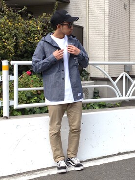 「BEAUTY&YOUTH UNITED ARROWS（ビューティーアンドユースユナイテッドアローズ）の＜G-SHOCK＞ DW-D5600P-1JF/腕時計（アナログ腕時計）」を使った、ちゅうさん（メンズ・166cm）の春コーディネート