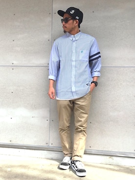 「BEAUTY&YOUTH UNITED ARROWS（ビューティーアンドユースユナイテッドアローズ）の＜G-SHOCK＞ DW-D5600P-1JF/腕時計（アナログ腕時計）」を使った、ちゅうさん（メンズ・166cm）の春コーディネート