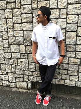 「BEAUTY&YOUTH UNITED ARROWS（ビューティーアンドユースユナイテッドアローズ）の＜G-SHOCK＞ DW-D5600P-1JF/腕時計（アナログ腕時計）」を使った、ちゅうさん（メンズ・166cm）の春コーディネート