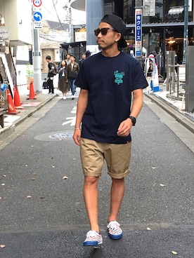 「BEAUTY&YOUTH UNITED ARROWS（ビューティーアンドユースユナイテッドアローズ）の＜G-SHOCK＞ DW-D5600P-1JF/腕時計（アナログ腕時計）」を使った、ちゅうさん（メンズ・166cm）の春コーディネート