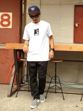 「BEAUTY&YOUTH UNITED ARROWS（ビューティーアンドユースユナイテッドアローズ）の＜G-SHOCK＞ DW-D5600P-1JF/腕時計（アナログ腕時計）」を使った、ちゅうさん（メンズ・166cm）の夏コーディネート