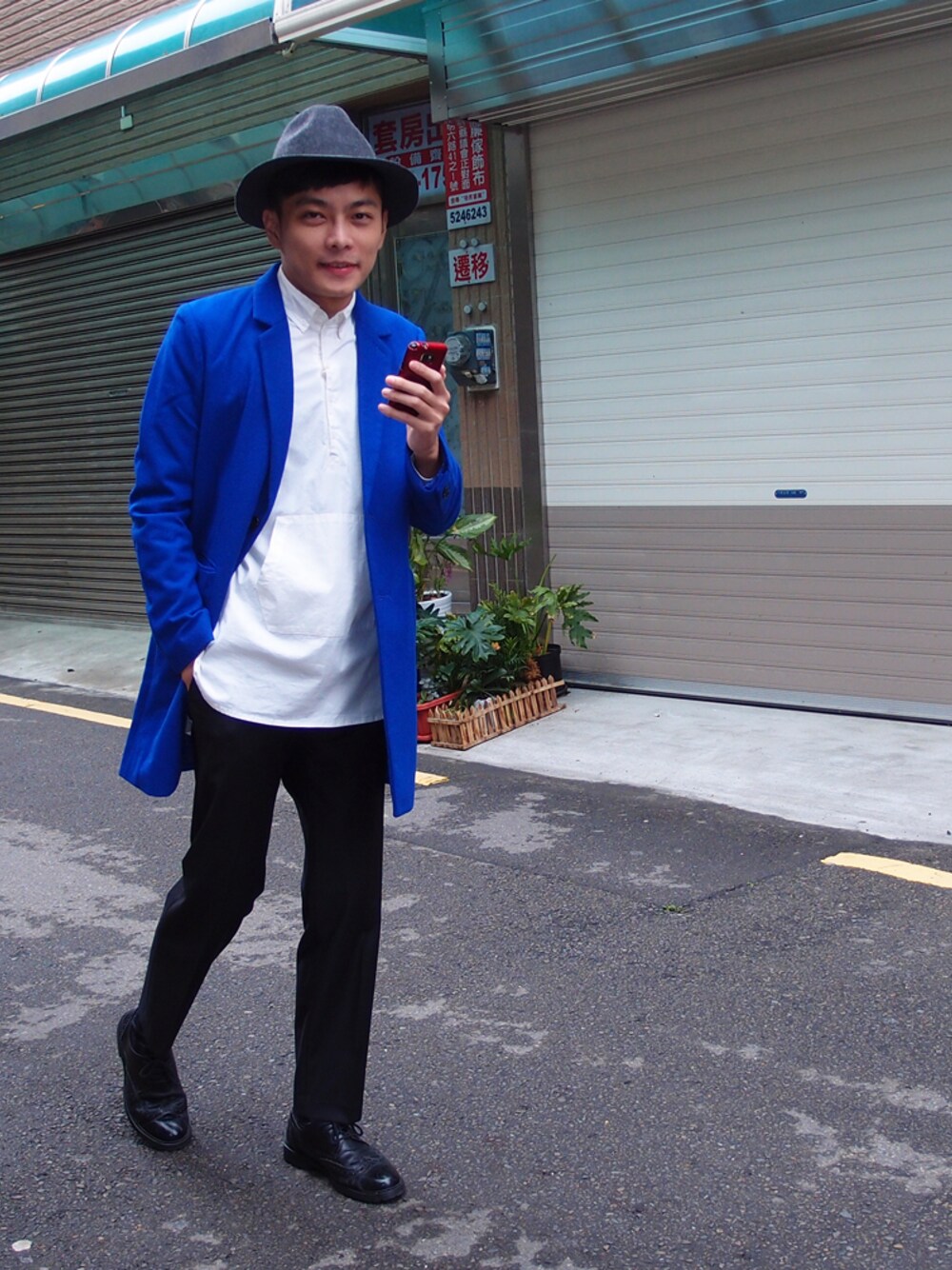 「plain-me、audience、VIBGYOR(VIBGYOR)」｜「Audienceの輕量Melton羊毛Chester外套（その他、その他）」を使った、plain-me新竹さん（メンズ・178cm）の冬コーディネートの1枚目の写真