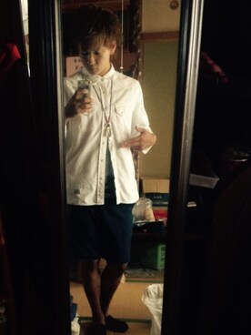 「STOOGe（ストゥージ）のアイテム」を使った、Takumiさん（メンズ・165cm）の夏コーディネート