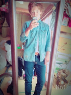 「STOOGe（ストゥージ）のアイテム」を使った、Takumiさん（メンズ・165cm）の夏コーディネート