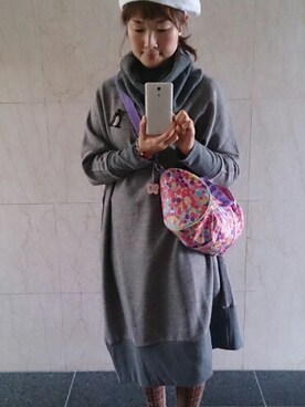 「fafa（フェフェ）のアイテム」を使った、knmさん（レディース・154cm）の秋コーディネート