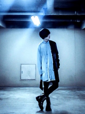 「Dr. Martens（ドクターマーチン）のDr.Martens / CORE BEX DARIA MULTI EYE BOOT_mtn（ブーツ、ブラック系）」を使った、せうまさん（メンズ）の冬コーディネート