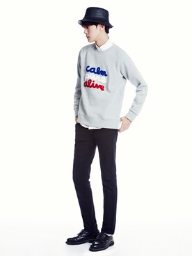 「sweatshirt」｜CLIFさん（メンズ・187cm）の冬コーディネート