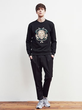 「sweatshirt」｜CLIFさん（メンズ・187cm）の春コーディネート