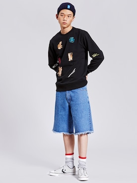 「sweatshirt」｜CLIFさん（メンズ・185cm）の冬コーディネート