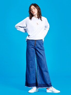 「MTM」｜「アイテム（スウェット）」を使った、CLIFさん（レディース・165cm）の冬コーディネート
