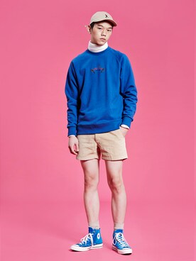 「MTM」｜「アイテム（帽子）」を使った、CLIFさん（メンズ・187cm）の冬コーディネート