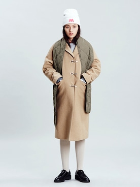 「アイテム（ネックウォーマー/スヌード）」を使った、CLIFさん（レディース・165cm）の春コーディネート