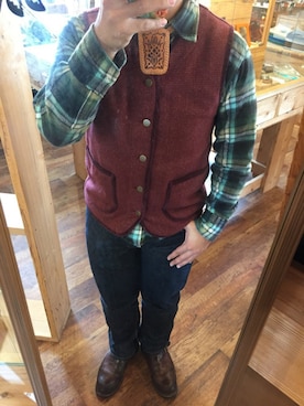 「BEN DAVIS（ベンデイビス）のアイテム（ベスト）」を使った、マゼ(maze)さん（メンズ・165cm）の冬コーディネート