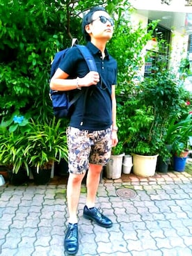 「SCOTCH & SODA（スコッチ アンド ソーダ）のアイテム（トップス）」を使った、トミーさん（メンズ・165cm）の夏コーディネート