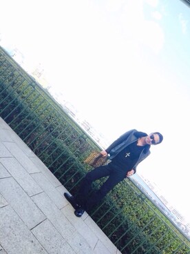 「WACKO MARIA（ワコマリア）のアイテム（ライダースジャケット）」を使った、shuntaさん（メンズ・169cm）の春コーディネート