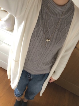 「topic luxe（トピックラックス）のアイテム」を使った、ayakaさん（レディース・170cm）の冬コーディネート