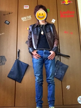 「デンハム」｜「アイテム（アクセサリー）」を使った、KEITOさん（メンズ・172cm）の秋コーディネート
