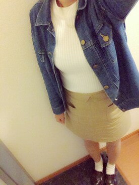 「雨」｜「アイテム（デニムジャケット）」を使った、bebe..さん（レディース・164cm）の秋コーディネート