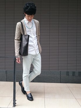 「MONKEY TIME（モンキータイム）のアイテム（バッグ）」を使った、五右衛門さん（メンズ・175cm）の春コーディネート