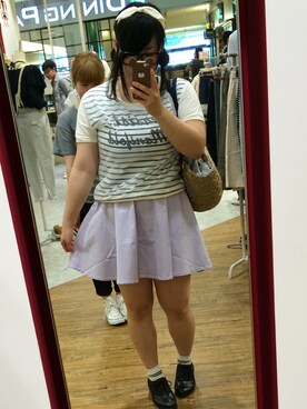 「ANOTHER BRANCH（アナザーブランチ）のアイテム（バッグ）」を使った、笑美∞さん（レディース・160cm）の夏コーディネート