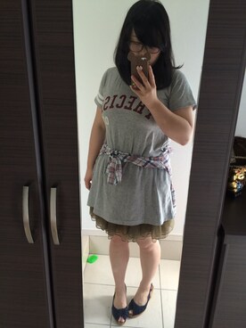 「ANOTHER BRANCH（アナザーブランチ）のアイテム（シューズ）」を使った、笑美∞さん（レディース・160cm）の夏コーディネート