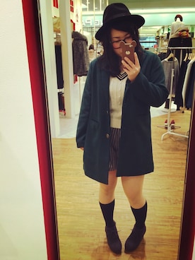 笑美∞さん（レディース・160cm）の冬コーディネート