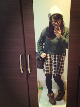 笑美∞さん（レディース・160cm）の冬コーディネート