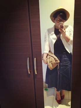 「EDDY GRACE（エディグレース）のアイテム」を使った、笑美∞さん（レディース・160cm）の春コーディネート