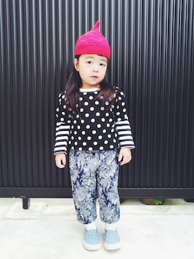 「babyGAP（babyGAP）のアイテム（シューズ）」を使った、itohiさん（キッズ・80cm）の秋コーディネート