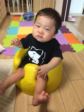 「アイテム（ロンパース、ブラック系）」を使った、yocoteeさん（キッズ・80cm）の夏コーディネート