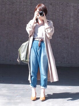 「Adam et Rope A・E・R（アダムエロペ）のアイテム（ジャケット/アウター）」を使った、doriさん（レディース・154cm）の春コーディネート