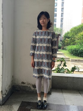 「PURのアイテム」を使った、優悠酱さん（レディース・159cm）の秋コーディネート