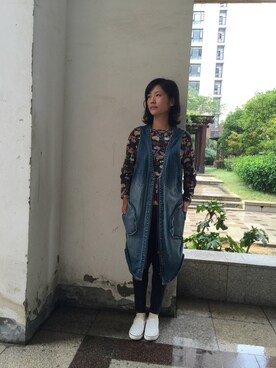 「A（エィス）のアイテム（ジャケット/アウター）」を使った、優悠酱さん（レディース・159cm）の秋コーディネート