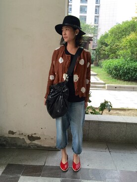 「A（エィス）のアイテム（ジャケット/アウター）」を使った、優悠酱さん（レディース・159cm）の秋コーディネート