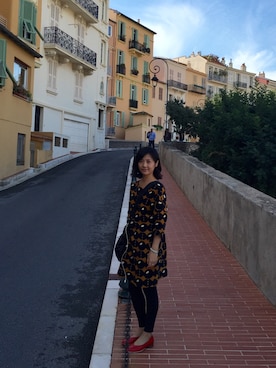 「PURのアイテム」を使った、優悠酱さん（レディース・159cm）の冬コーディネート