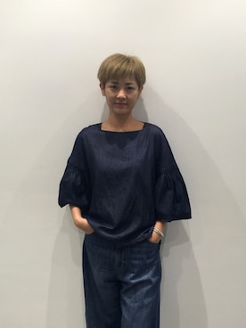 「A（エィス）のアイテム（トップス）」を使った、優悠酱さん（レディース・159cm）の秋コーディネート