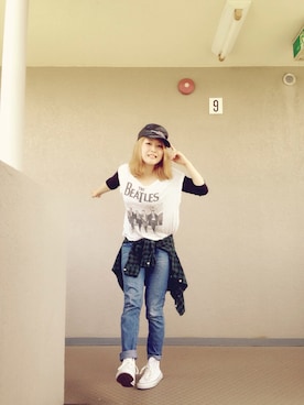 稲田美紀さん（レディース・165cm）の春コーディネート