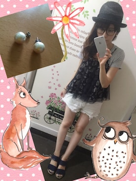 「AS as know as（エーエス アズノウアズ）のアイテム（キャミソール）」を使った、真琴さん（レディース・149cm）の夏コーディネート