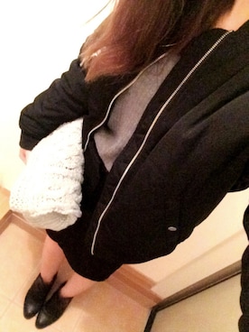 「Right-on（ライトオン）のアイテム（MA-1）」を使った、ちゃんさん（レディース・164cm）の秋コーディネート