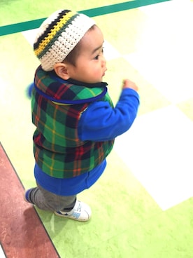 「HAKKA（ハッカ）のアイテム」を使った、みぃさん（キッズ・90cm）の春コーディネート