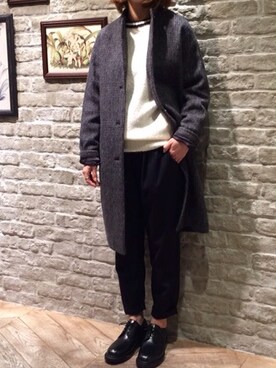 「united arrows」｜「アイテム（ダウンジャケット/コート）」を使った、dolceさん（レディース・162cm）の冬コーディネート
