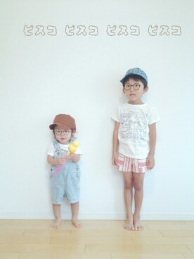「チャオパニックティピー」｜「アイテム（その他）」を使った、ピスコ☆兄妹さん（キッズ・80cm）の夏コーディネート