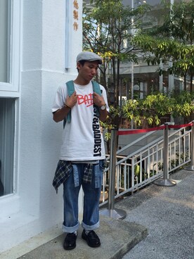「plain-me（プレインミー）のアイテム」を使った、caperさん（メンズ・165cm）の夏コーディネート