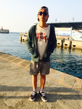 「wisdom（ウィズダム）のアイテム（キャップ）」を使った、caperさん（メンズ・165cm）の春コーディネート