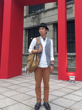 「plain-me（プレインミー）のアイテム」を使った、caperさん（メンズ・165cm）の春コーディネート