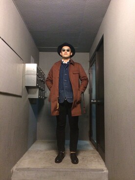 INDVEさん（メンズ・188cm）の冬コーディネート