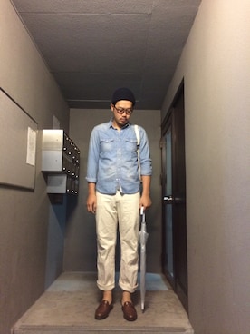 「Waste(twice)（ウェストトゥワイス）のアイテム（パンツ）」を使った、INDVEさん（メンズ・188cm）の春コーディネート