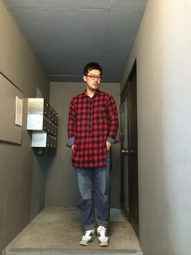 INDVEさん（メンズ・188cm）の春コーディネート