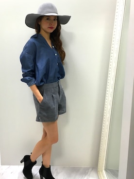 「JILL STUART（ジルスチュアート）のアイテム（帽子）」を使った、chieさん（レディース・160cm）の春コーディネート